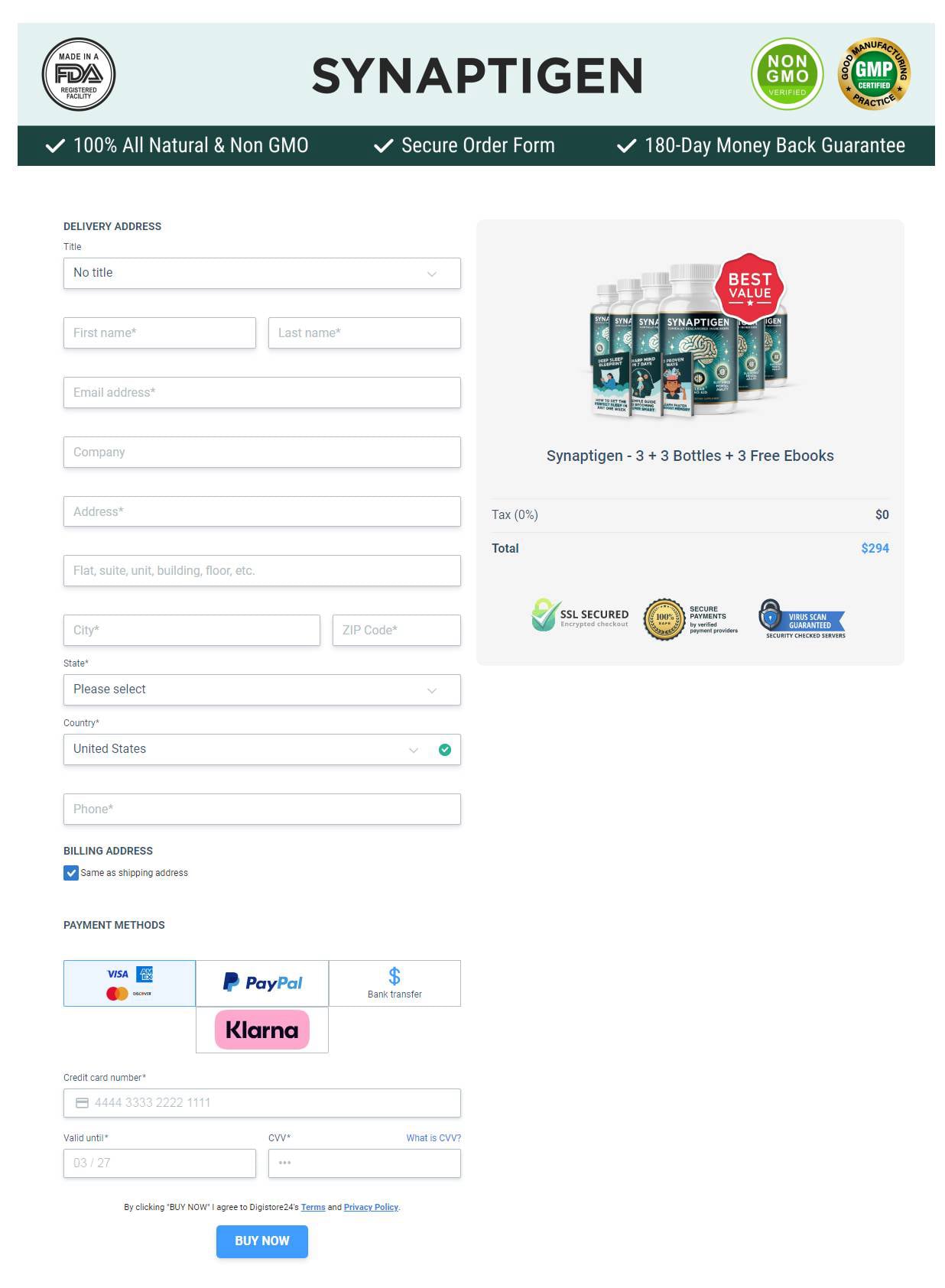 1 Day synaptigen Offer